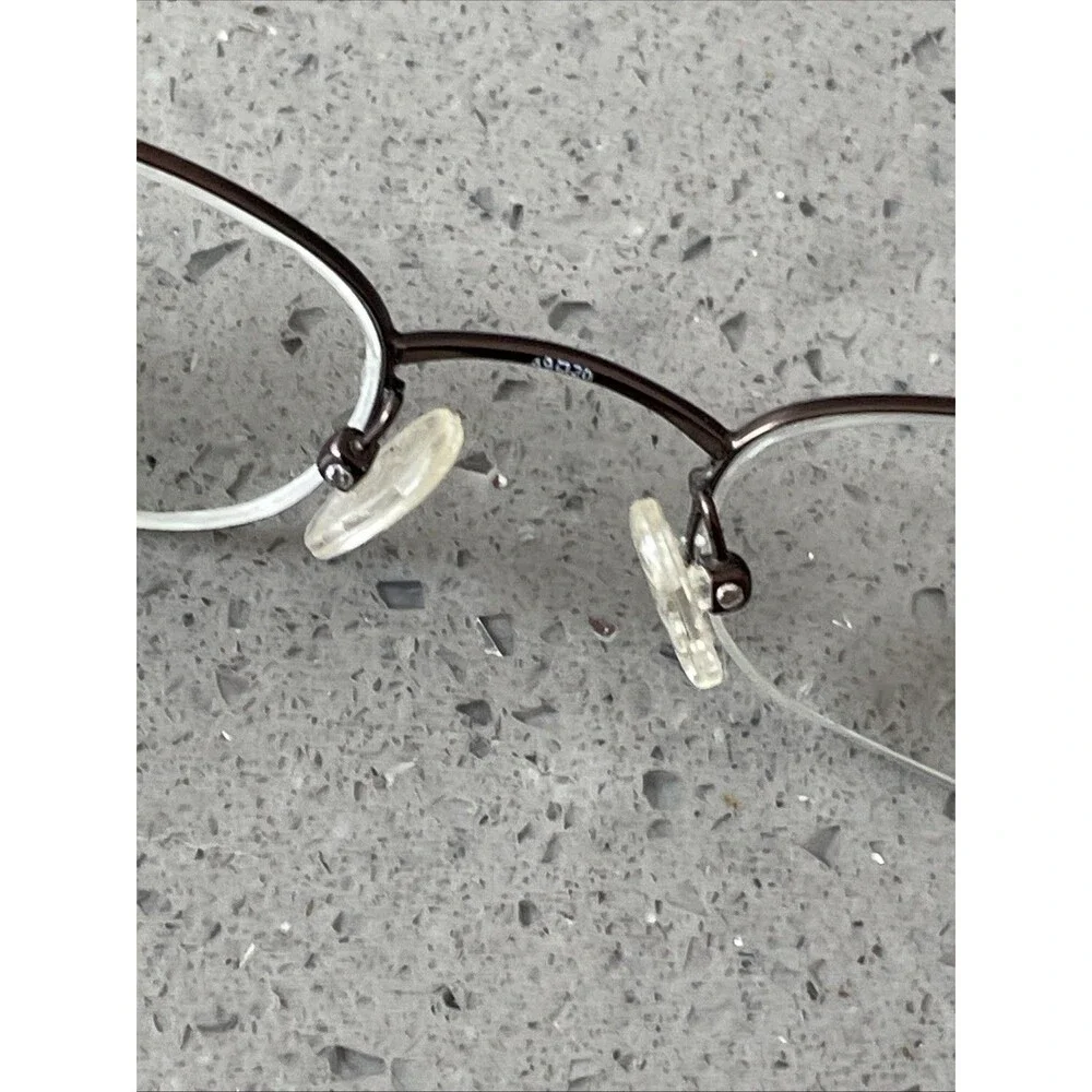 Noveau Eyewear Fisk BRN Brown 49-20-135 half rim eyeglasses Frames ONLY